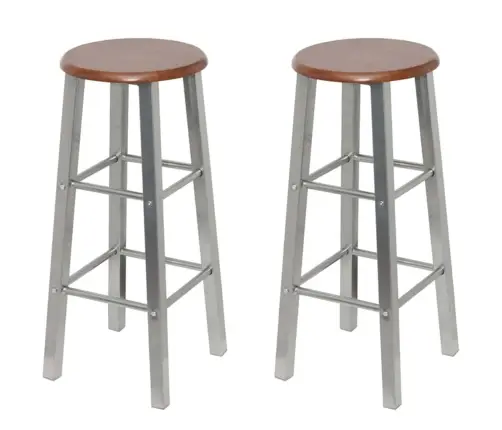 Bāra Krēsli, 4 Gab., Mdf, Pelēki Un Brūni Vidaxl