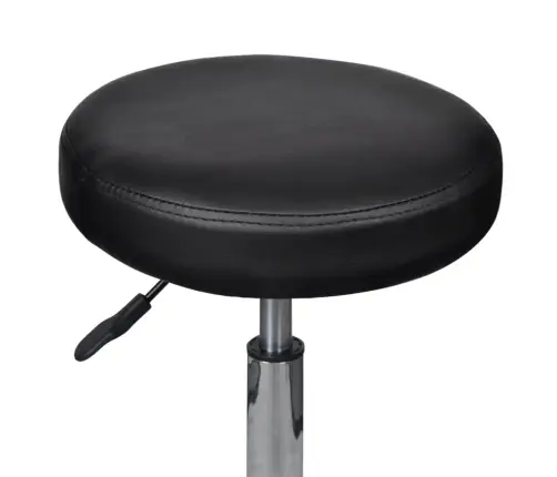 Biuro Taburetės, 2Vnt., Juodos, 35,5X84 cm Dirbtinė Oda