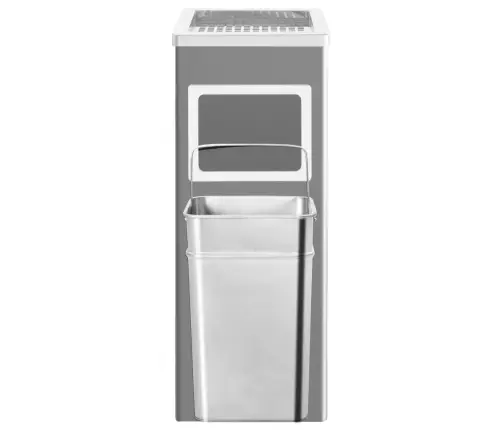 Atkritumu Tvertne Ar Pelnu Trauku, 36 L, Tērauds, Melna Vidaxl