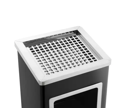 Atkritumu Tvertne Ar Pelnu Trauku, 36 L, Tērauds, Melna Vidaxl