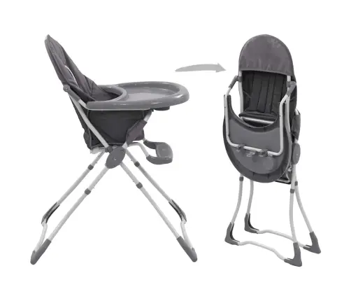 Bērnu Barošanas Krēsls, Pelēks Ar Baltu Vidaxl