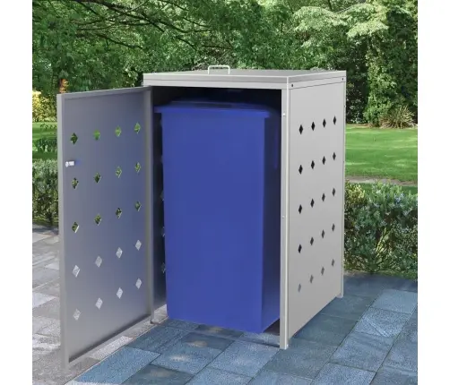 Nojume Atkritumu Konteineram, 240 L, Nerūsējošs Tērauds  Vidaxl