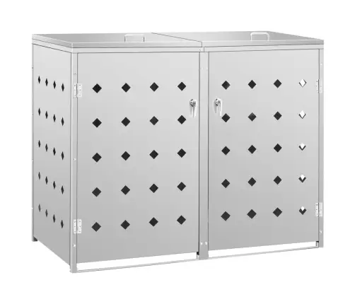 Nojume Atkritumu Konteineram, 240 L, Nerūsējošs Tērauds Vidaxl