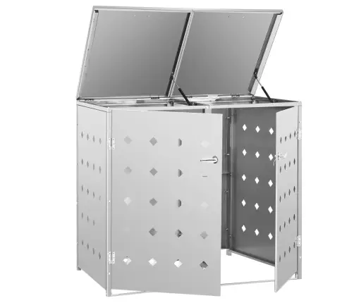 Nojume Atkritumu Konteineram, 240 L, Nerūsējošs Tērauds Vidaxl