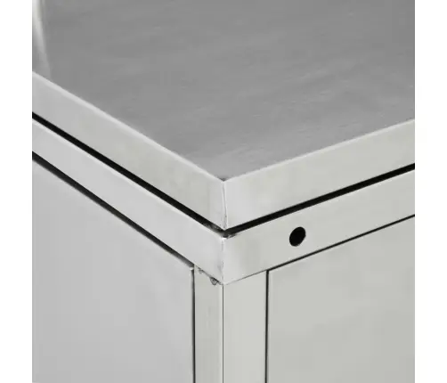 Nojume Atkritumu Konteineram, 240 L, Nerūsējošs Tērauds Vidaxl