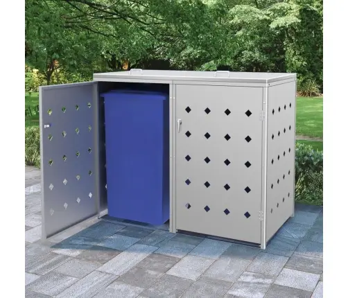 Nojume Atkritumu Konteineram, 240 L, Nerūsējošs Tērauds Vidaxl