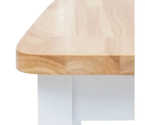 Söögitoolid 6 Tk Valge Ja Naturaalne, Kautšukipuit