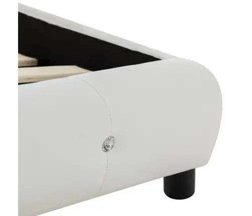 Lova Su Memory Čiužiniu, Baltos Sp., 90X200cm Dirbtinė Oda