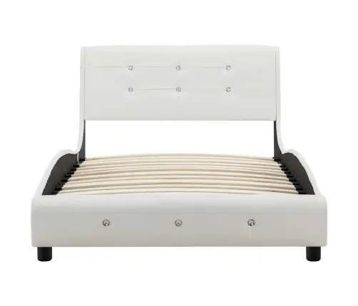 Lova Su Čiužiniu, Baltos Sp., 90X200cm Dirbtinė Oda