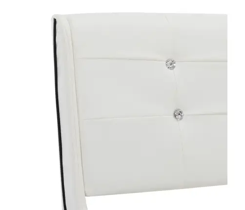 Lova Su Čiužiniu, Baltos Sp., 90X200cm Dirbtinė Oda