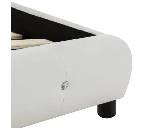 Lova Su Čiužiniu, Baltos Sp., 90X200cm Dirbtinė Oda