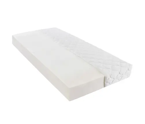 Gulta Ar Matraci, Balta, 140X200 Cm, Mākslīgā Āda Vidaxl