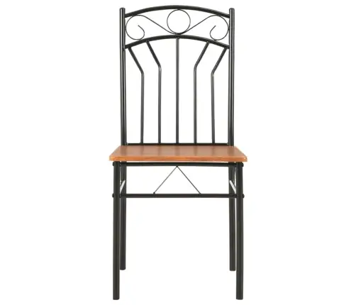 Valgomojo Kėdės, 6 Vnt., Rudos Spalvos, Mdf