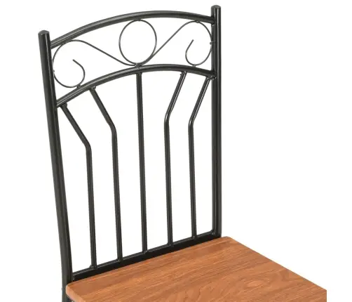 Valgomojo Kėdės, 6 Vnt., Rudos Spalvos, Mdf