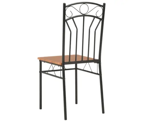 Valgomojo Kėdės, 2 Vnt., Rudos Spalvos, Mdf