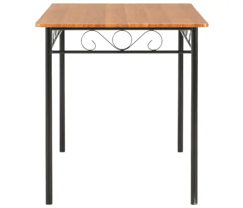 Valgomojo Baldų Komplektas, 7 D., Rudas, Mdf Ir Plienas