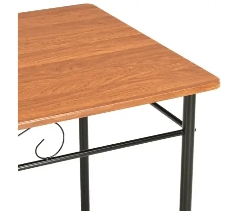 Valgomojo Baldų Komplektas, 7 D., Rudas, Mdf Ir Plienas