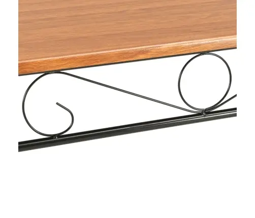 Valgomojo Baldų Komplektas, 7 D., Rudas, Mdf Ir Plienas