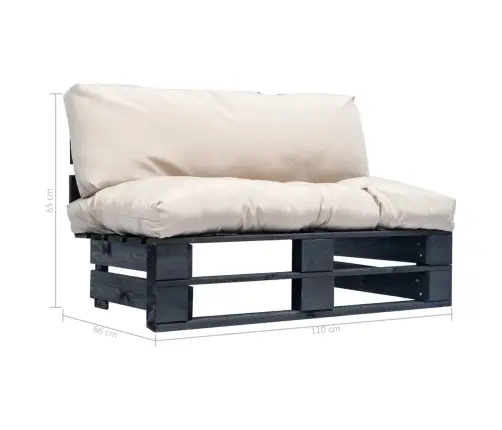 Dārza Palešu Dīvāns Ar Smilškrāsas Matračiem, Priedes Koks Vidaxl Dārza Palešu Dīvāns Ar Smilškrāsas Matračiem, Priedes Koks Vidaxl