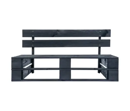 Dārza Palešu Dīvāns Ar Pelēkiem Matračiem, Priedes Koks Vidaxl