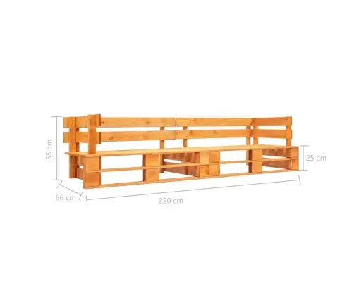 Divvietīgs Dārza Palešu Dīvāns, Medus Brūns Koks Vidaxl