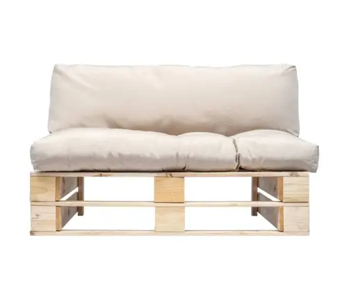 Dārza Palešu Dīvāns Ar Smilškrāsas Matračiem, Priedes Koks Vidaxl Dārza Palešu Dīvāns Ar Smilškrāsas Matračiem, Priedes Koks Vidaxl