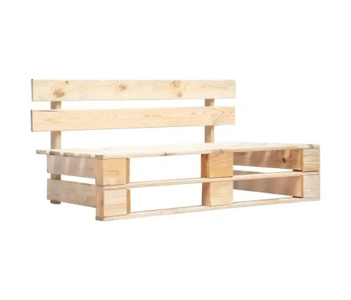 Dārza Palešu Dīvāns Ar Pelēkiem Matračiem, Priedes Koks Vidaxl