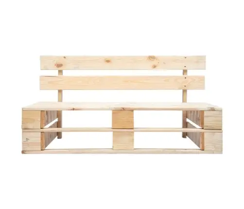 Dārza Palešu Dīvāns Ar Pelēkiem Matračiem, Priedes Koks Vidaxl