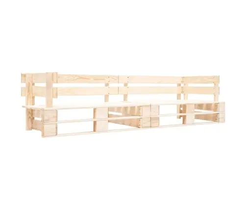 Sodo Sofos Komplektas Iš Palečių Su Pagalvėmis, 2 Dalių, Pušis