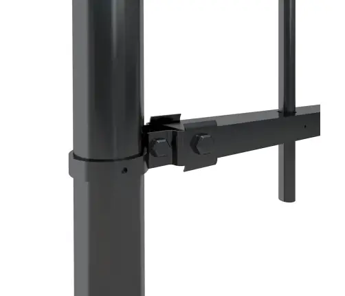 Dārza Žogs Ar Šķēpa Formas Galotni, Tērauds, 1248 Cm, Melns Vidaxl