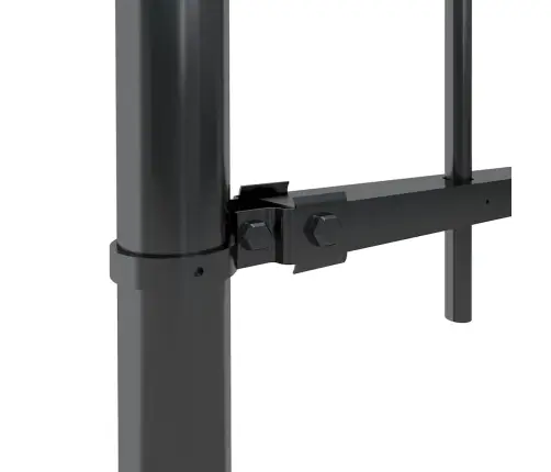 Dārza Žogs Ar Šķēpu Galiem, Tērauds, 892,5 Cm, Melns Vidaxl