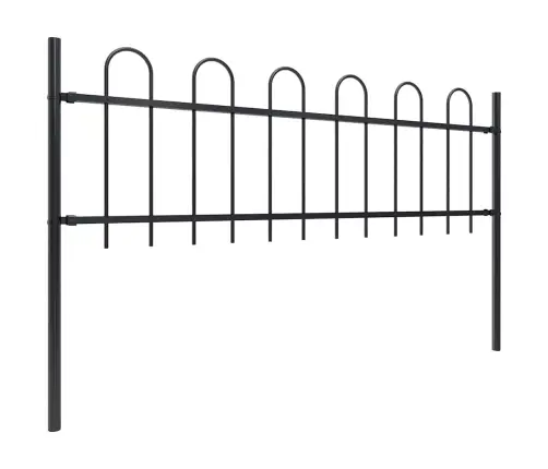 Sodo Tvora Su Lankiniu Viršumi, Plienas, 537X60cm Juoda