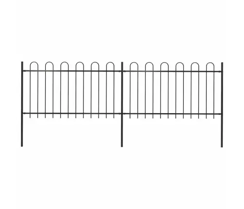 Sodo Tvora Su Lankiniu Viršumi, Plienas, 359X100cm Juoda