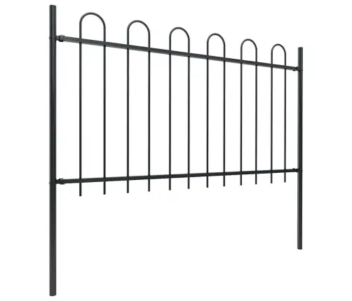 Sodo Tvora Su Lankiniu Viršumi, Plienas, 359X100cm Juoda