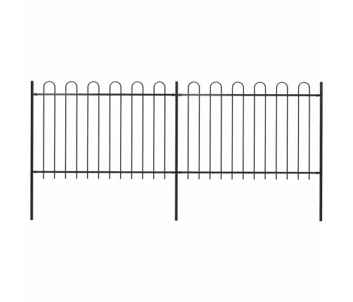 Aiapiire Rõngasotsaga, Terasest, 359 X 120 cm Must