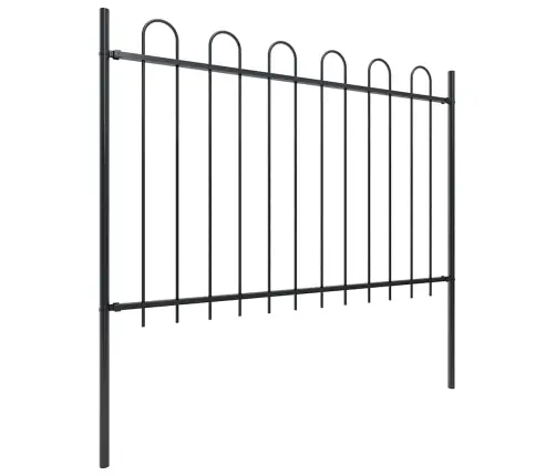 Aiapiire Rõngasotsaga, Terasest, 359 X 120 cm Must