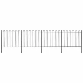 Sodo Tvora Su Lankiniu Viršumi, Plienas, 714,5X150cm Juoda