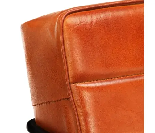 Atpūtas Krēsls, Dzeltenbrūna Dabīgā Āda Vidaxl