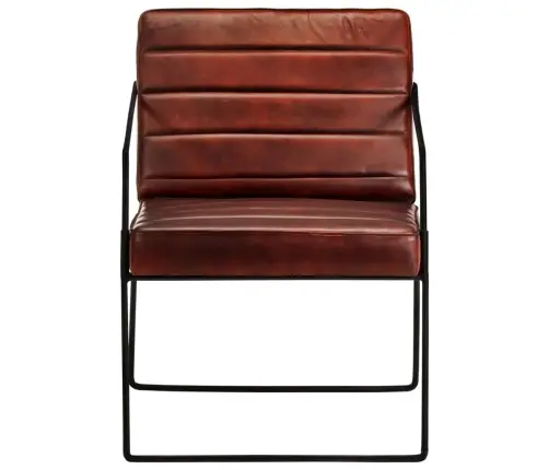 Atpūtas Krēsls, Tumši Brūna Dabīgā Āda Vidaxl Atpūtas Krēsls, Tumši Brūna Dabīgā Āda Vidaxl