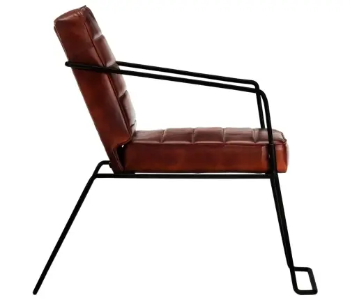 Atpūtas Krēsls, Tumši Brūna Dabīgā Āda Vidaxl Atpūtas Krēsls, Tumši Brūna Dabīgā Āda Vidaxl