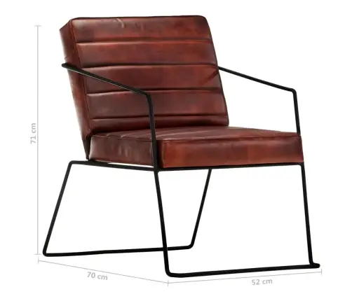 Atpūtas Krēsls, Tumši Brūna Dabīgā Āda Vidaxl Atpūtas Krēsls, Tumši Brūna Dabīgā Āda Vidaxl