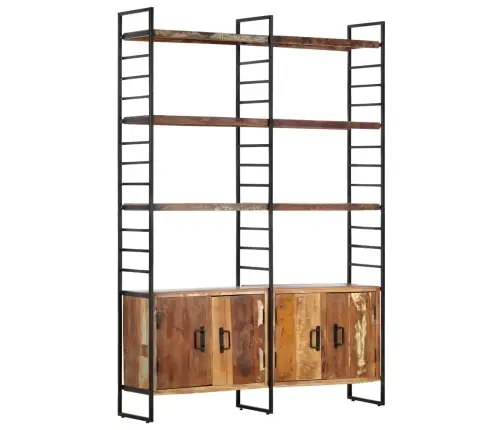 4 Riiuliga Raamaturiiul 124 X 30 X 180 Cm Taaskasutatud Puit