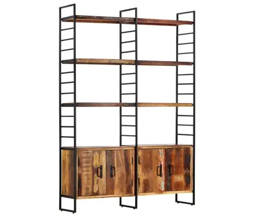 4 Riiuliga Raamaturiiul 124 X 30 X 180 Cm Taaskasutatud Puit