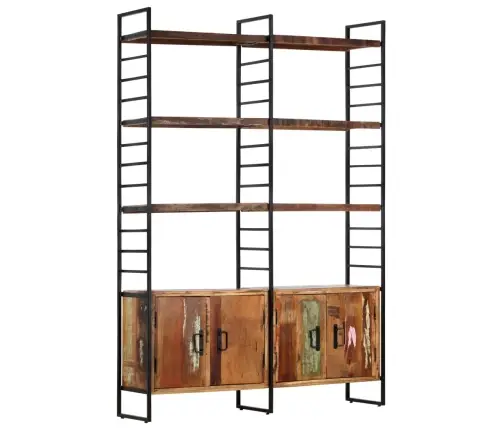 4 Riiuliga Raamaturiiul 124 X 30 X 180 Cm Taaskasutatud Puit