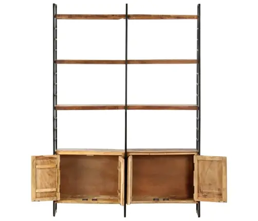 4 Riiuliga Raamaturiiul 124 X 30 X 180 Cm Taaskasutatud Puit