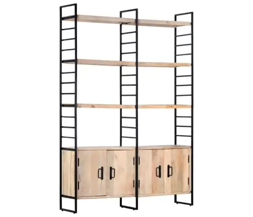 Grāmatu Skapis, 4 Līmeņi, 124X30X180 Cm, Mango Masīvkoks Vidaxl