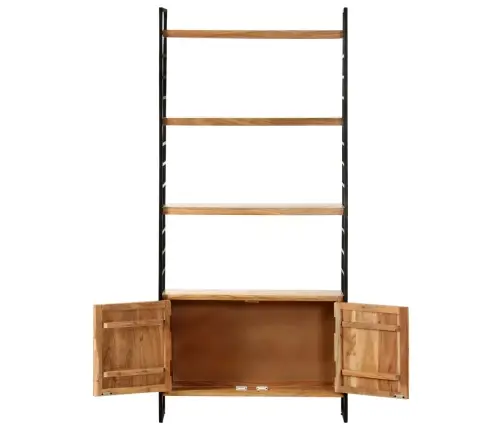 Grāmatu Skapis, 4 Līmeņi, 80X30X180 Cm, Akācijas Masīvkoks Vidaxl