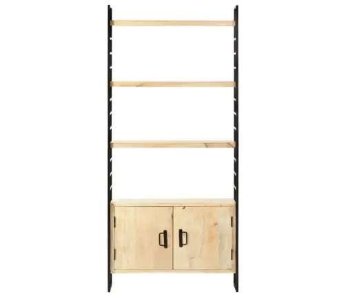 4 Riiuliga Raamaturiiul 80 X 30 X 180 Cm Toekas Mangopuit