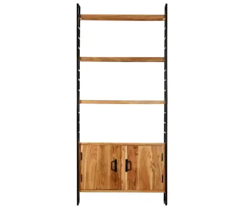 Grāmatu Skapis, 4 Līmeņi, 80X30X180Cm, Neapstrādāts Mango Koks Vidaxl