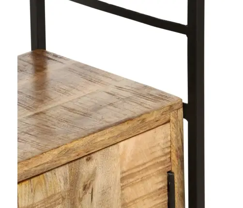 Grāmatu Skapis, 4 Līmeņi, 80X30X180Cm, Neapstrādāts Mango Koks Vidaxl